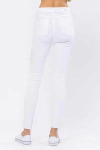 Judy Blue White Hi-Waist Skinny Jean-82282 Clothing 2 Judy Blue White Hi-Waist Skinny Jean-82282 Clothing