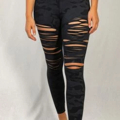 White Birch "Laser Camo" Camo Laser Cut Leggings Clothing
