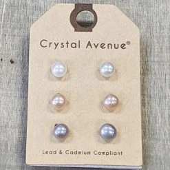 Accessorize Me Pearl Ball Stud- Set Of 3 New Arrivals