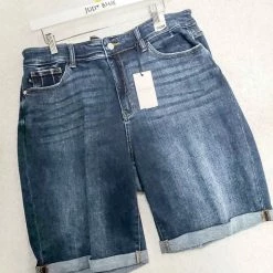 Clothing Judy Blue Hi-Rise Cuffed Bermuda Shorts-15225