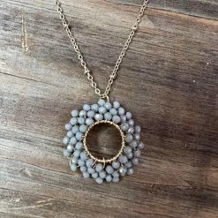 Accessorize Me "Gemma" Beaded Circle Necklace