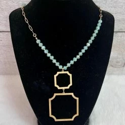 Avenue T New Arrivals "Kayla" Mint Beaded Necklace