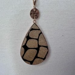 Avenue T New Arrivals "Brooke" Animal Print Teardrop Necklace