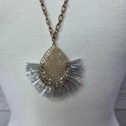 Avenue T New Arrivals "Adelaide" Teardrop With Fringe Necklace