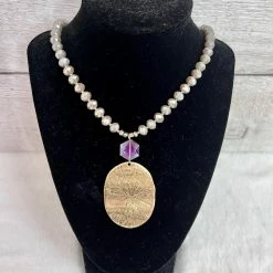 Avenue T "Malia" Beaded Necklace With Gold Pendant New Arrivals