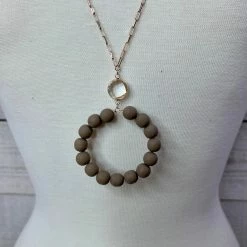 Avenue T New Arrivals "Daniela" Beaded Circle Necklace