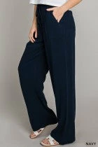 Cotton Bleu Clothing "Always Remember" Navy Wide Leg Pants