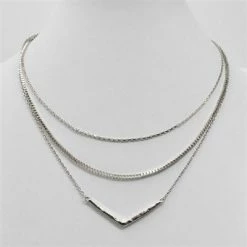 What's Hot "Amara" Three Layer Necklace With V Shape New Arrivals