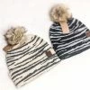 Accessorize Me New Arrivals C.C Zebra Pattern Beanie With Pom