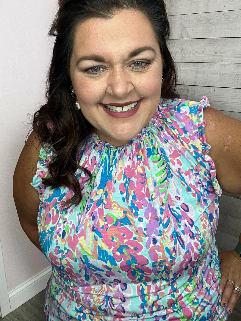 Lime N Chili Clothing "Darling Diva" Mock Neck Ruffle Top 4 Lime N Chili Clothing "Darling Diva" Mock Neck Ruffle Top