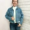 Mono B "Essential" Cropped Denim Jacket Clothing