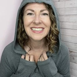 Cotton Bleu Clothing "Low Key" Long Sleeve Hooded Top