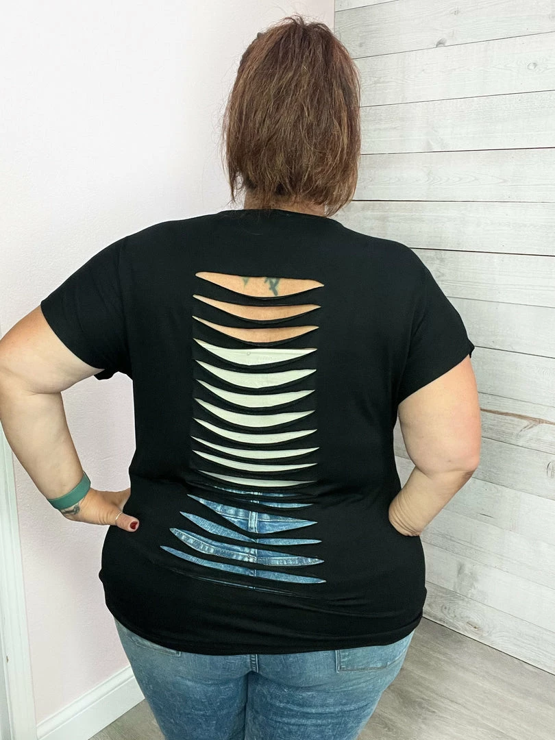 White Birch "Set You Free" Laser Cut Top- Black 3 White Birch "Set You Free" Laser Cut Top- Black