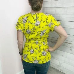 Staccato Clothing "A Love Story" Yellow Floral Top