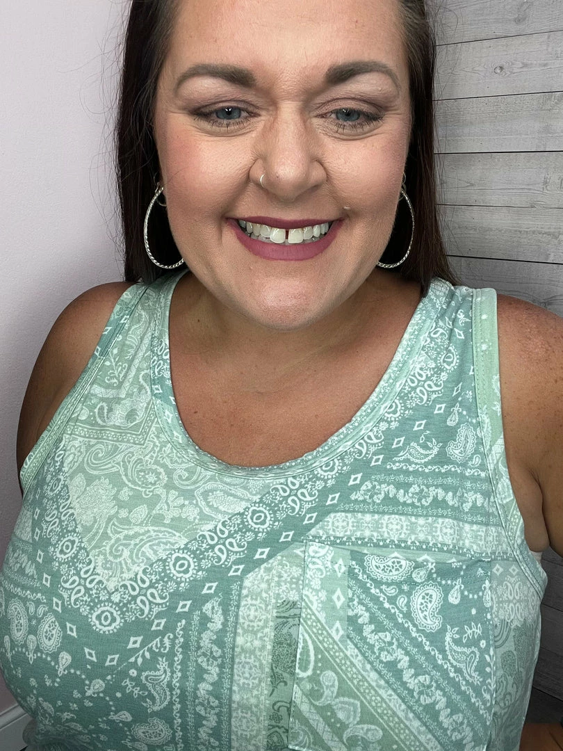 Mittoshop "Made For Vacay" Patch Paisley Tank Top 4 Mittoshop "Made For Vacay" Patch Paisley Tank Top