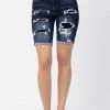 Judy Blue Hi-Rise Distressed Bermuda Short- 150115 Clothing