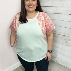 Andree Clothing "Pleasant Surprise" Floral Colorblock Top *FINAL SALE*