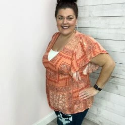 Sugarfox Clothing "Life's A Peach" Bohemian Babydoll Top