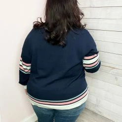 Sew In Love "Old School" Crew Neck Navy Sweater *FINAL SALE* Clothing