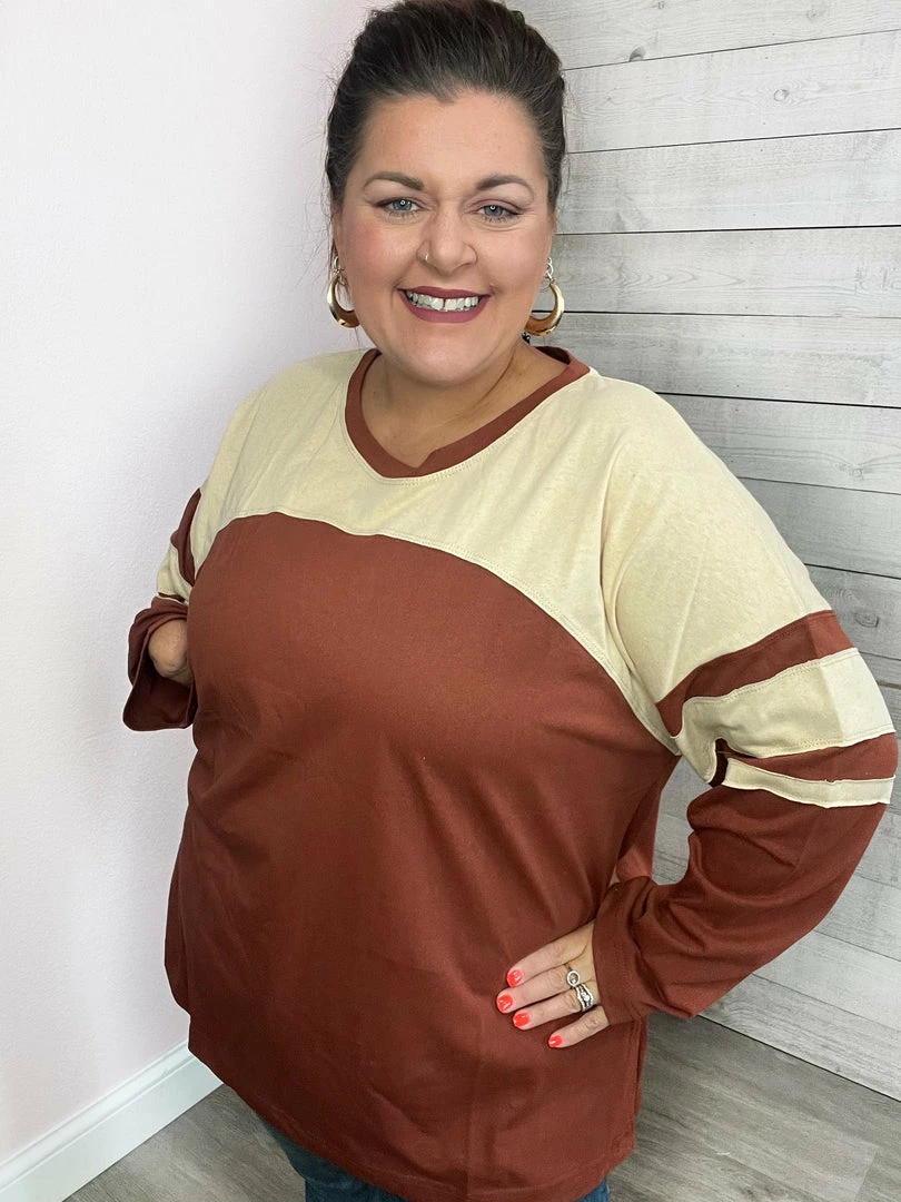 Cotton Bleu Clothing "Back In Town" Long Sleeve Colorblock Top 4 Cotton Bleu Clothing "Back In Town" Long Sleeve Colorblock Top