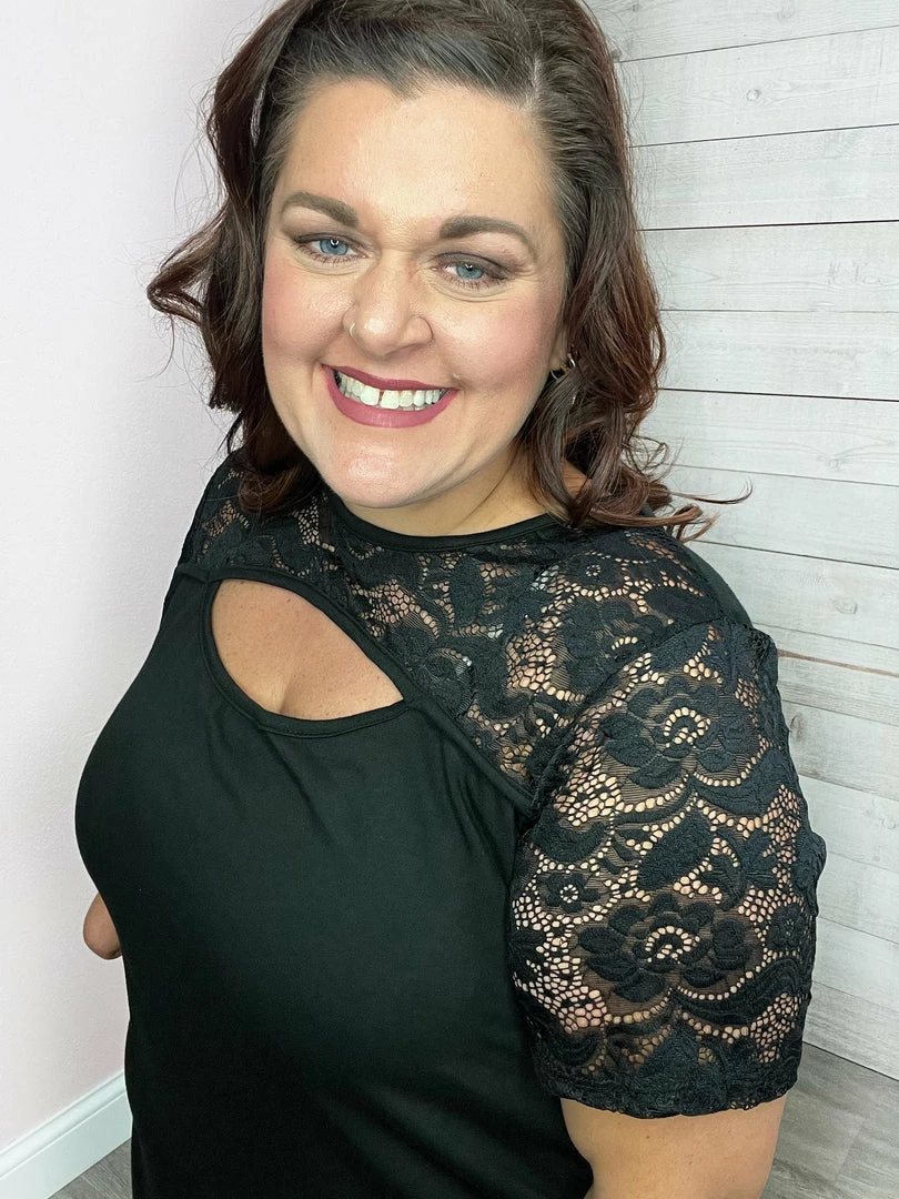 Now N Forever "Last Call" Keyhole Top With Lace Clothing 4 Now N Forever "Last Call" Keyhole Top With Lace Clothing