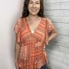 Sugarfox Clothing "Life's A Peach" Bohemian Babydoll Top