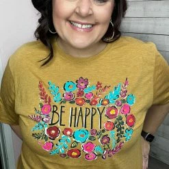 Texas True Be Happy Graphic Tee Clothing