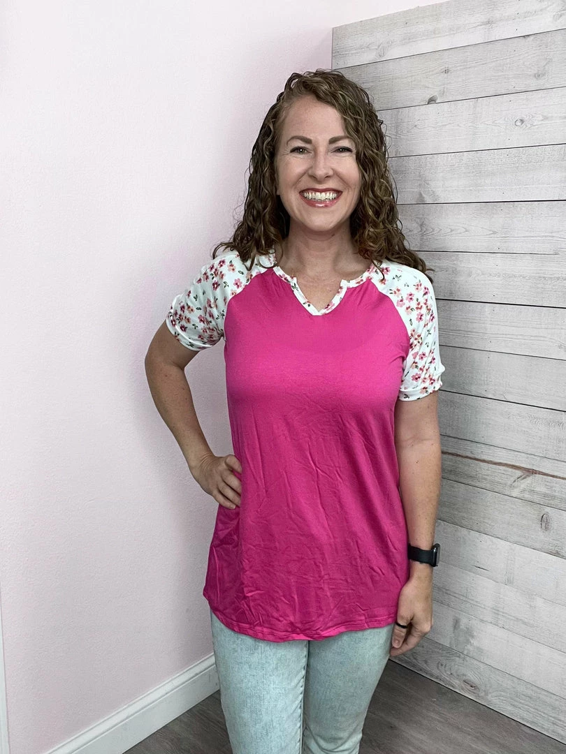 Celeste "Lead The Way" Short Sleeve Top- Floral Clothing 4 Celeste "Lead The Way" Short Sleeve Top- Floral Clothing