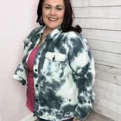 Easel Clothing "Never Stop Dreaming" Tie-Dye Shirt Jacket