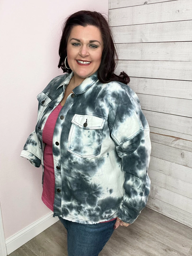 Easel Clothing "Never Stop Dreaming" Tie-Dye Shirt Jacket 2 Easel Clothing "Never Stop Dreaming" Tie-Dye Shirt Jacket