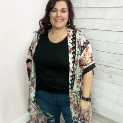 Accessorize Me "Move Freely" Floral Abstract Kimono New Arrivals