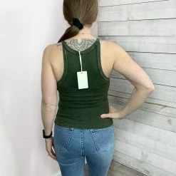 La Miel "Classic Adventure" Green Halter Tank