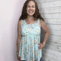 Lovely Melody "Subtle Elegance" Floral Babydoll Tank