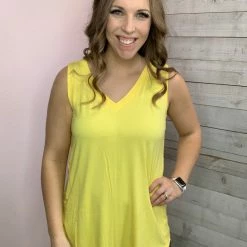 Zenana "Smile" V Neck Tank Clothing 14 Zenana