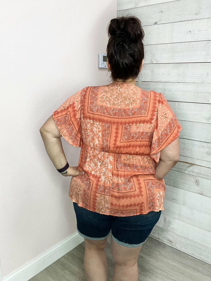 Sugarfox Clothing "Life's A Peach" Bohemian Babydoll Top 3 Sugarfox Clothing "Life's A Peach" Bohemian Babydoll Top