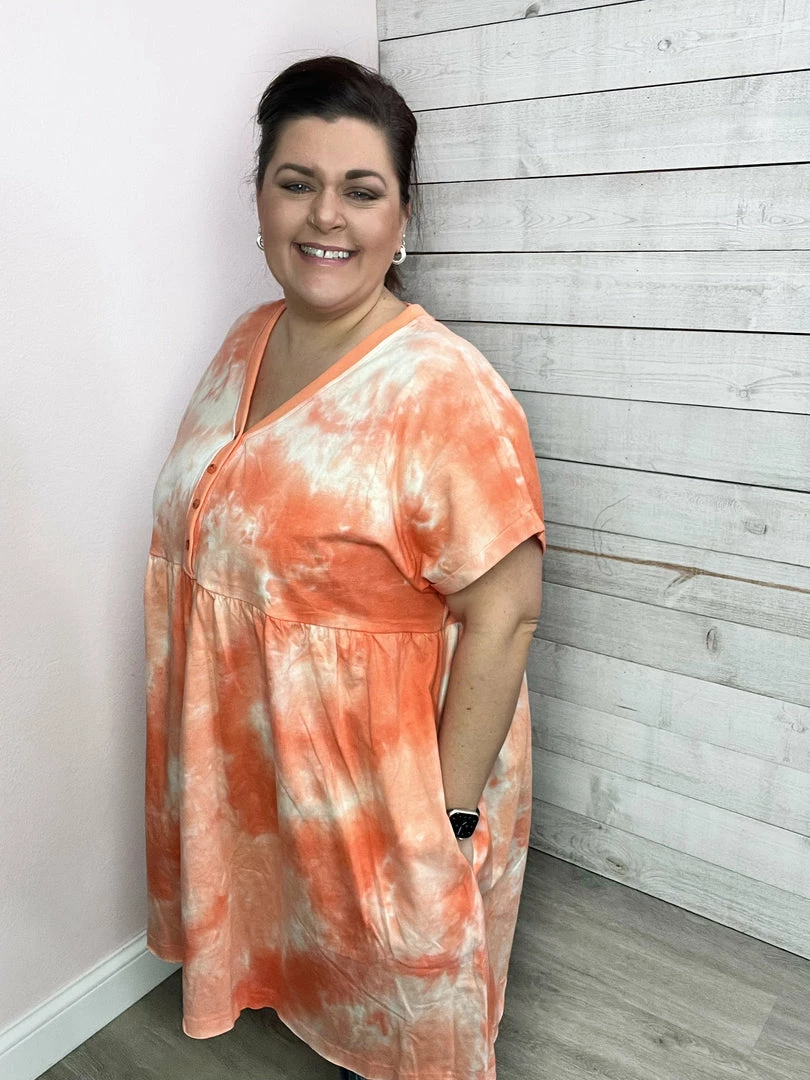 Cotton Bleu "Fabulous Time" Tie-Dye Babydoll Dress *FINAL SALE* Clothing 5 Cotton Bleu "Fabulous Time" Tie-Dye Babydoll Dress *FINAL SALE* Clothing