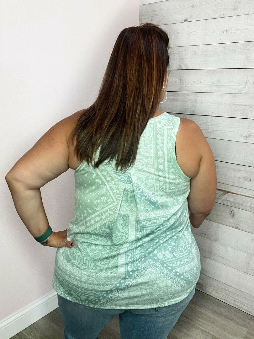 Mittoshop "Made For Vacay" Patch Paisley Tank Top 3 Mittoshop "Made For Vacay" Patch Paisley Tank Top