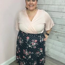 Chris & Carol Clothing "Brand New Look" Floral Polka Dot Dress *FINAL SALE*