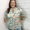 Honeyme "Your Moment" Gabby Top W/Tied Sleeves