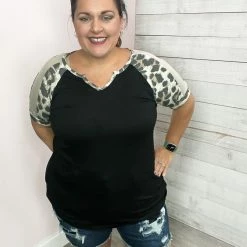 Celeste "Lead The Way" Short Sleeve Top- Animal