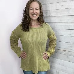 White Birch Clothing "Good As Gold" Thermal Yellow Top