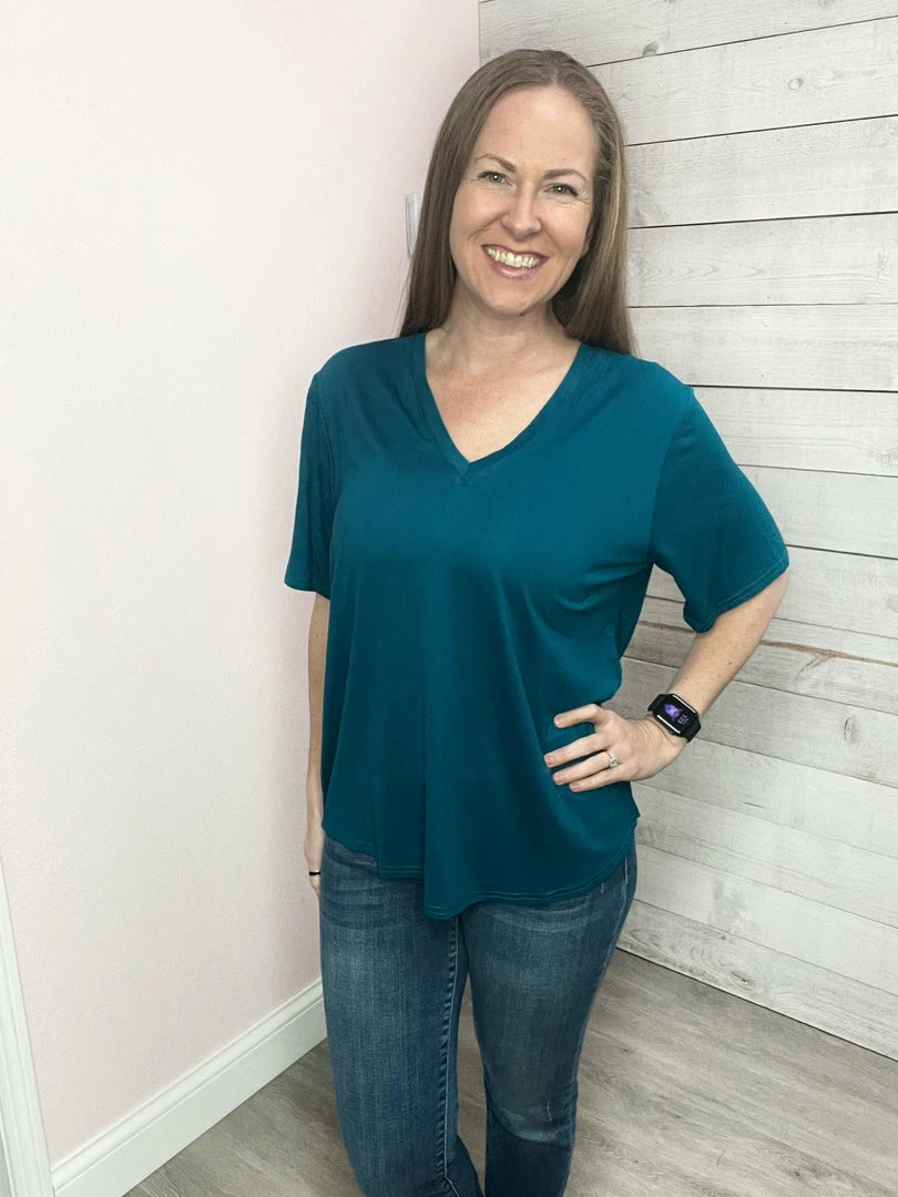 Sew In Love Clothing "Classic Comfort" V Neck Short Sleeve Top 1 Sew In Love Clothing "Classic Comfort" V Neck Short Sleeve Top