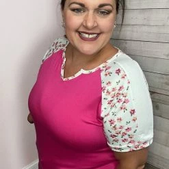 Celeste "Lead The Way" Short Sleeve Top- Floral Clothing