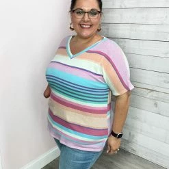 Sew In Love "On Vacation" Striped V Neck Top *FINAL SALE* 9 Sew In Love