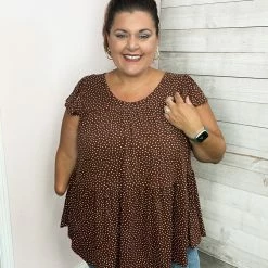 Be Stage "On The Dot" Polka Dot Babydoll Top