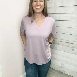 Sew In Love Clothing "Classic Comfort" V Neck Short Sleeve Top