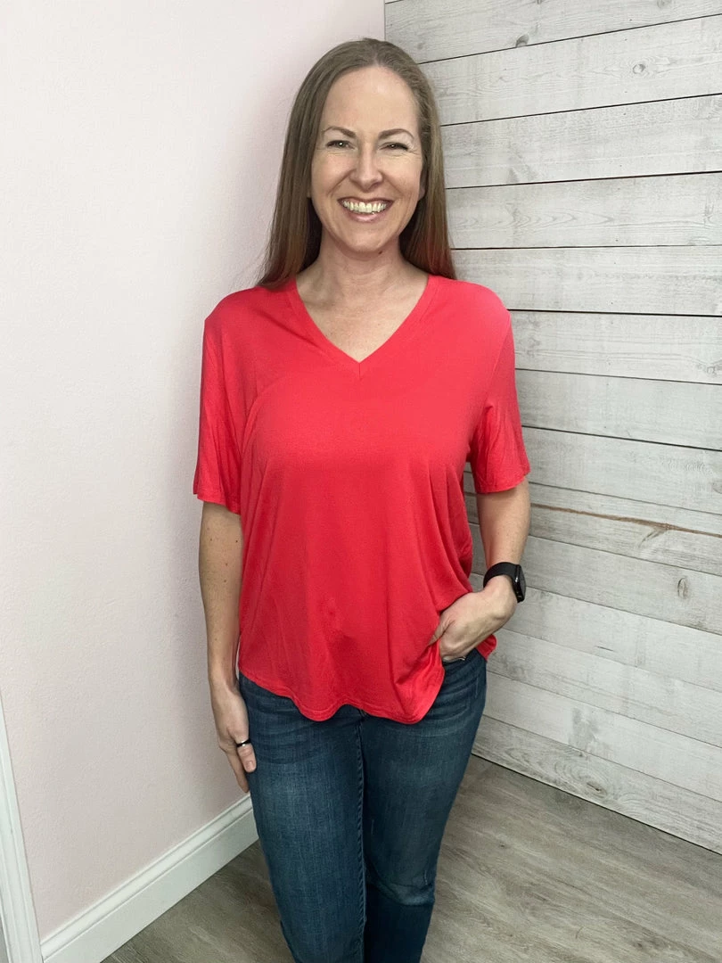 Sew In Love Clothing "Classic Comfort" V Neck Short Sleeve Top 4 Sew In Love Clothing "Classic Comfort" V Neck Short Sleeve Top