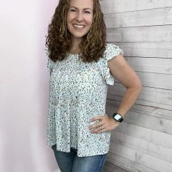 Mittoshop "Best Interest" Flutter Sleeve Tank Top Clothing