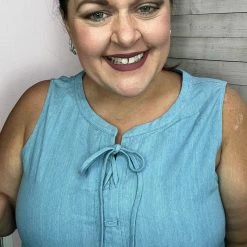 Cotton Bleu Clothing "Far And Away" Denim Tank Top