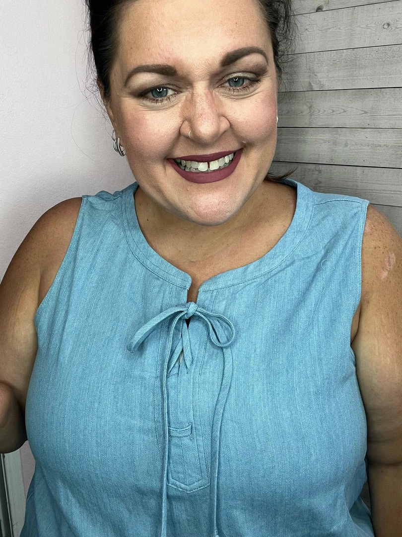 Cotton Bleu Clothing "Far And Away" Denim Tank Top 2 Cotton Bleu Clothing "Far And Away" Denim Tank Top